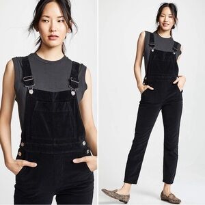 3x1 Ruby Velvet Overall in Ebony Black.